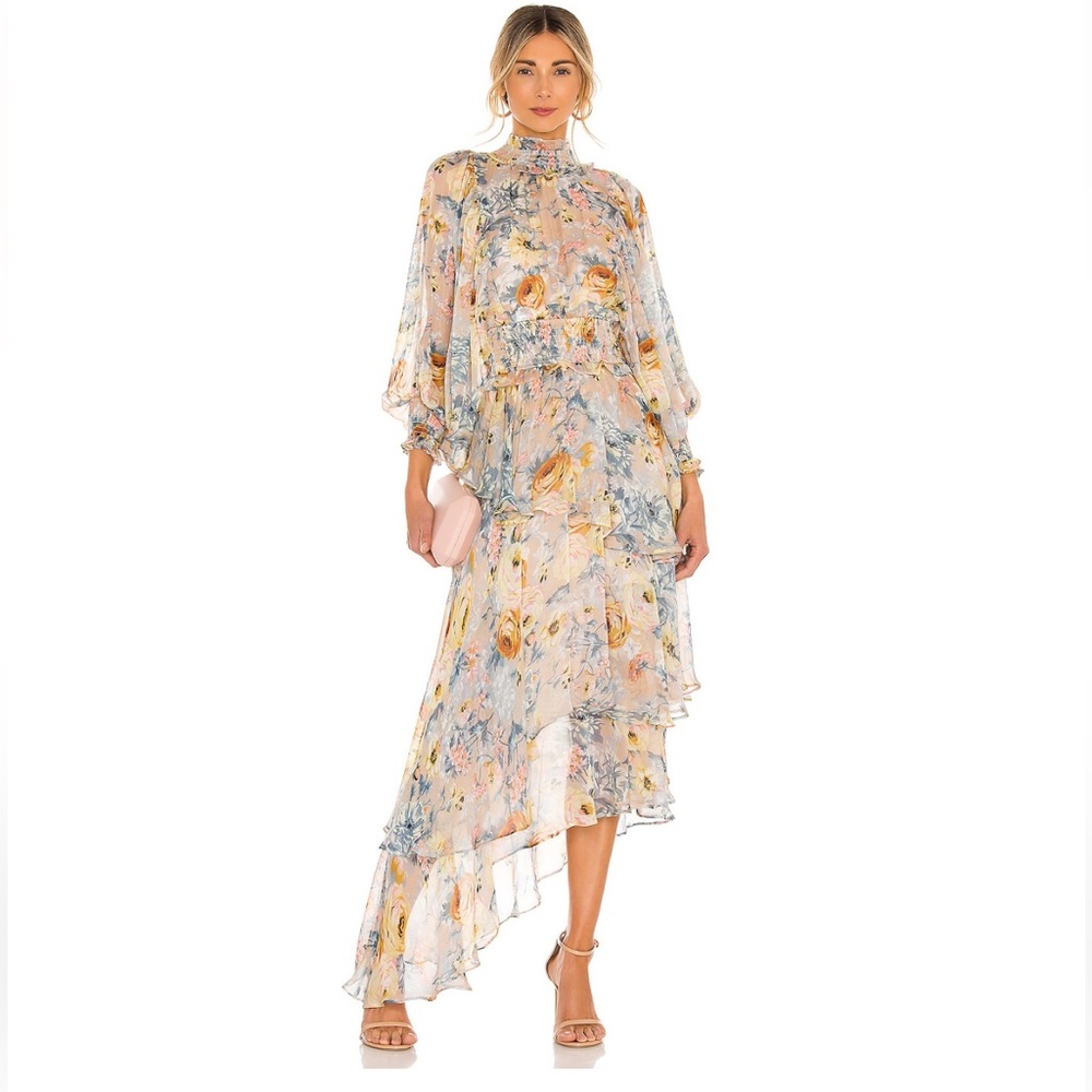 Elliatt Floral High Low Dress - Multicolor